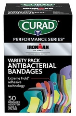 CURAD Performance Series IRONMAN Antibacterial Bandages, Extreme Hold…