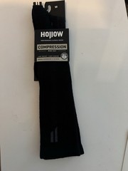 Hollow Baby Alpaca Compression Socks 15-20 mmHg Wide Calf Black M