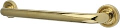 Designer Trimscape Camelon 24-Inch Grab Bar, Polished Brass