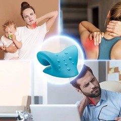 Cervical Neck Traction Pillow Stretcher Brace Support Relax Massage Device