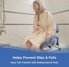 Journey Softsecure Rotating Transfer Tub Bench – Shower Chair for inside Bathtub