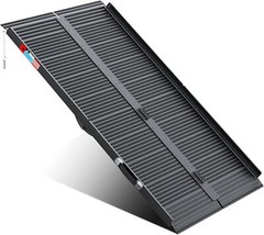 2/3/4/5/6/7/8 FT Folding Aluminum Wheelchair Ramp Mobility Ramp 600 lbs Non-Slip