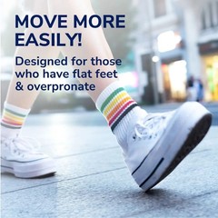 (4 pack) Stability Support Insoles Flat feet & Overpronation, Low Arch Support