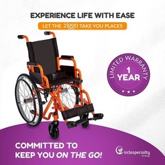 CIRCLE SPECIALTY, Ziggo 12” Seat Width Pediatric Wheelchair for Kids &…