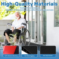 EaseThrift 1″ Rise Threshold Ramps for Doorways 40 in – 1 PC, Black