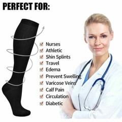 1-3 Pairs Compression Socks Pain Relief Calf Leg Foot Support Stocking S-XXL