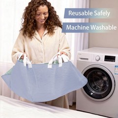 34×52 Inch Washable Incontinence Positioning Bed Pad 8 Handles Mobility