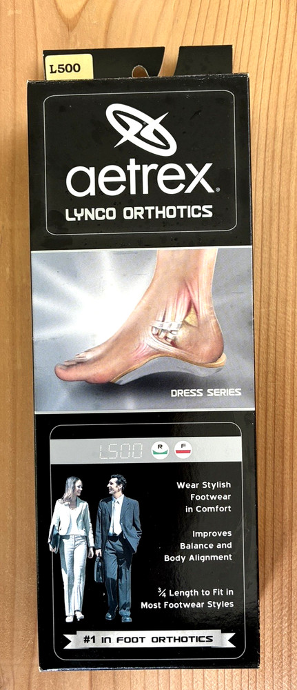 Aetrex Lynco L500 Dress Series Orthotics Insoles Womens Size 9 – new