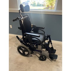.Quickie Iris Tilt Wheelchair Space Modular Adult Blue Medical Tilt Rehab