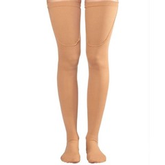 Anti-Embo Thigh High, Reg Length, Silicone Band, 18mmHg (Size: Small) Beige