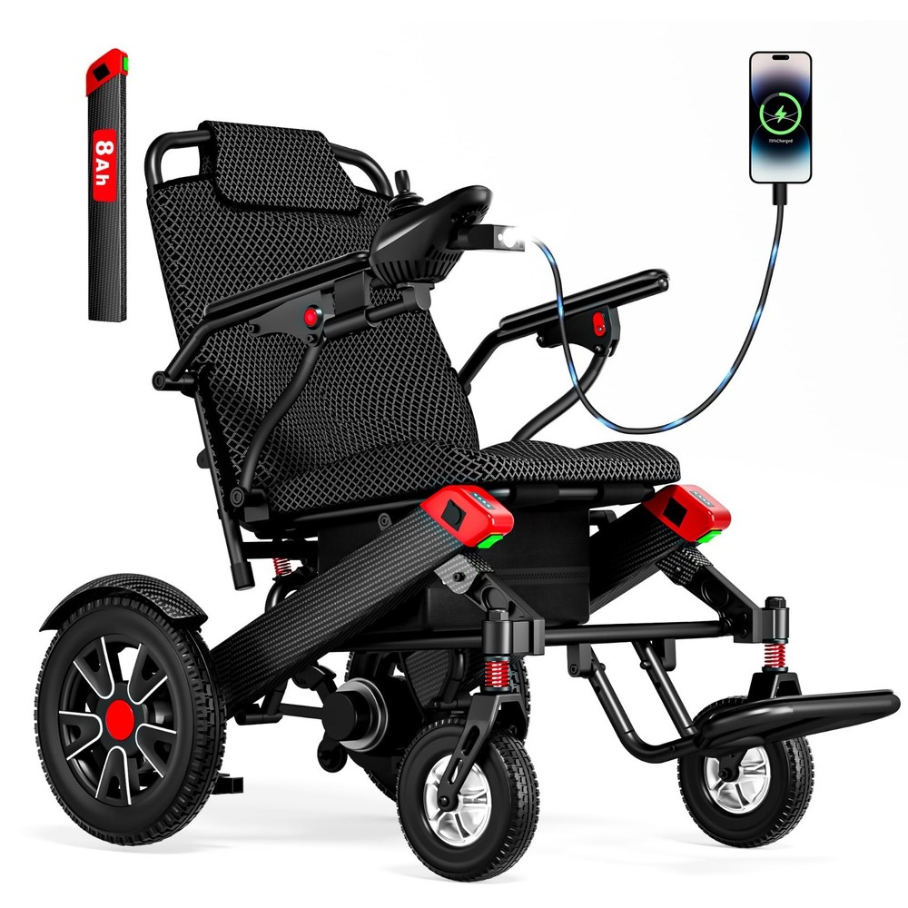 Electric Wheelchair for Adults Foldable Wide Seat All Terrain Airline Approved