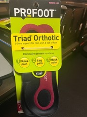 Profoot Triad Orthotic Insert 3 Zone Support Women 1 PAIR Size W6 – 10