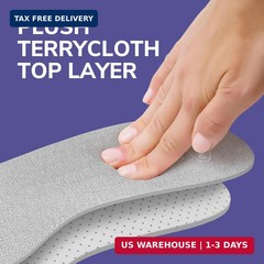 Dr Scholl’s Go Sockless! Cushioning Insoles for Women Men Unisex, 3 Pairs, Trim