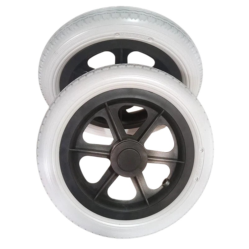 2X Wheelchair 12 inch Rear Wheel 12 1/2 x 2 1/4 Replacement Solid Urethane