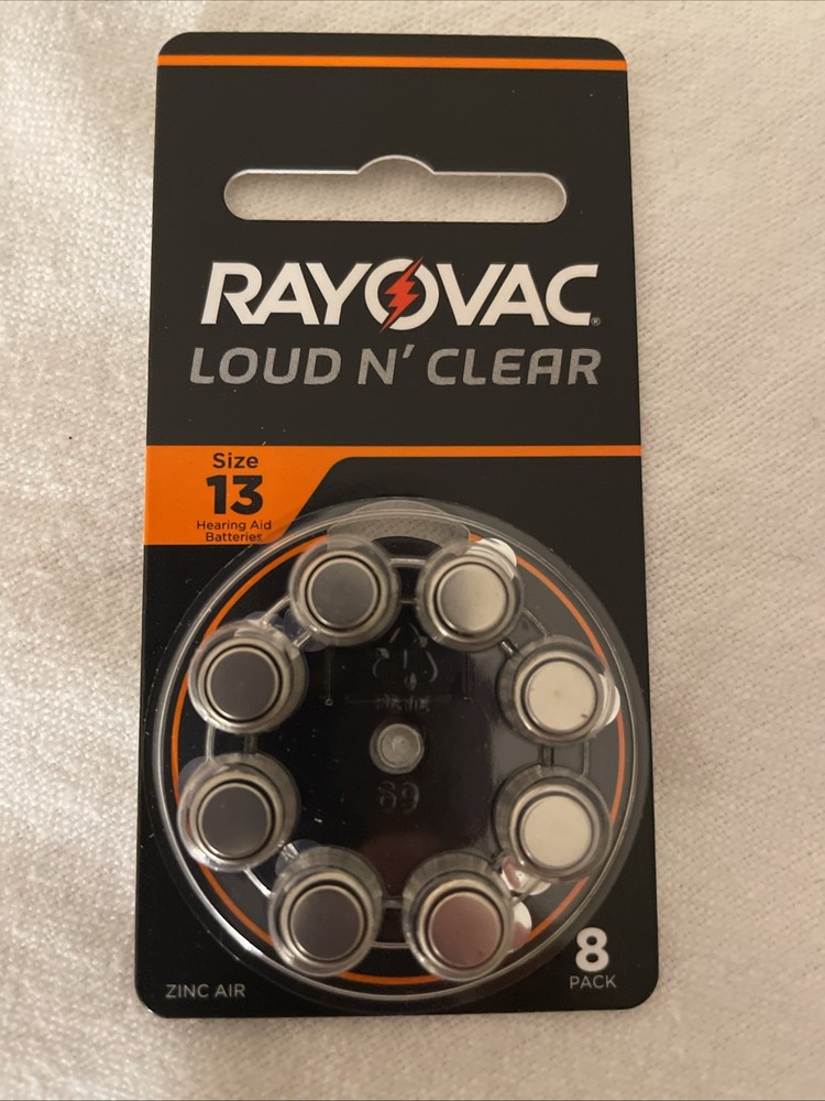 (20) Packs Rayovac LOUD N’ CLEAR Size 13 Hearing Aid Batteries | 8 Count | 10/27