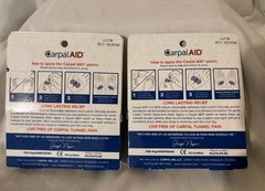 Carpal AID Fast Relief for Carpal Tunnel Syndrome 2 Boxes of 6 Patches New!