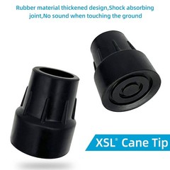 XSL Replacement Cane Tips – Black, 1 Inch, Skid-Resistant