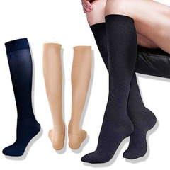 3 PAIRS Compression Socks Wide Calf Plus Size L Knee High 15-20mmHG Sports