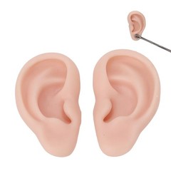 Silicone Ear Model 1 Pair Soft Model, Human Flexible Fake Ear…