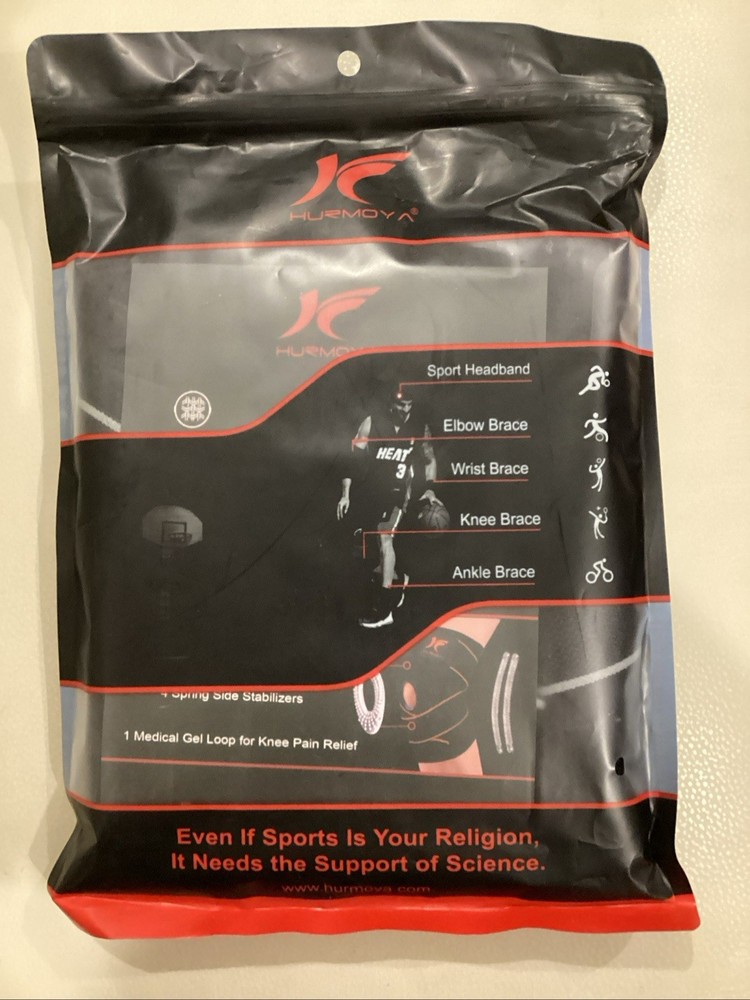 Hurmoya Knee Brace Comfortable Durable Material Medical Gel Loop. New Sealed Med