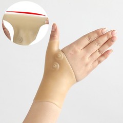 2PC Magnetic Therapy Wrist Thumb Support Silicone Gel Arthritis Corrector Gloves