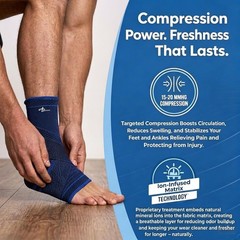 Ankle Brace for Men & Women – Adjustable Compression Sleeve with Wrap, Stability