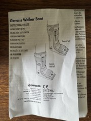New Breg Genesis Mid-Calf Walker Boot Size Small Pneumatic Air Cast BL525003