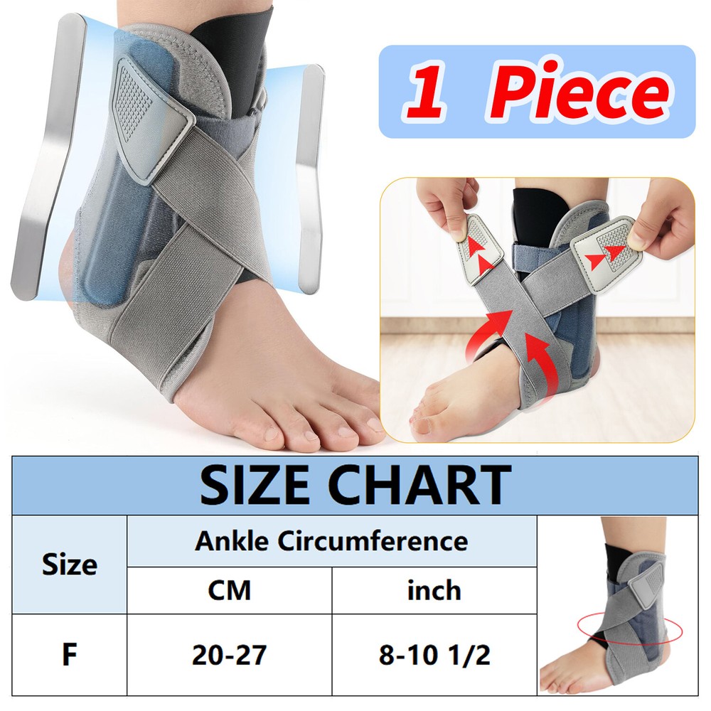 Ankle Brace Support Drop Foot Stabilizer Pain Relief Guard Compression Sprain US