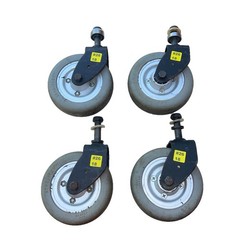 FULL SET (4) CASTER WHEELS & FORK BRACKET INVACARE TDX SP POWER WHEELCHAIR PARTS