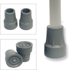 Non-Slip Crutch Tips – Durable TPR Material – Easy Installation – 7/8 Inch, Gray