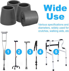OBTANIM 4 Pack 1 Inch Replacement Rubber Cane Tips for Canes Crutch Walking Stic