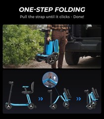 32lb Foldable 4-Wheel Mobility Scooter Seniors Adults NFC Key, Airline Approved