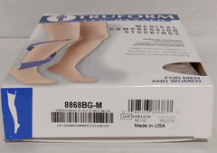 Truform Medical Compression Stockings 20-30 mmHg Closed Toe Thigh Beige Size Med