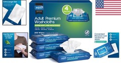 Thick and Strong Aloe Vera Wipes | Adult Cleansing & Incontinence Care 200 Count