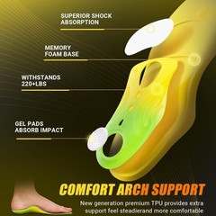 PCS SOLE Heavy Duty Orthotics Insoles 220+ lbs M 10-11.5 W 12-13.5 New Box Dama