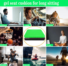 Plus Size Gel Seat Cushion for Long Sitting, Extra Large and Thick, Seat Cushion