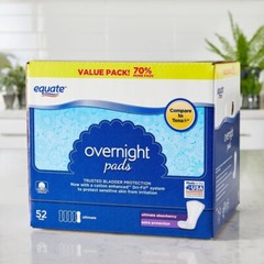 Equate Women’s Overnight Ultimate-Extra Coverage Incontinence Pads