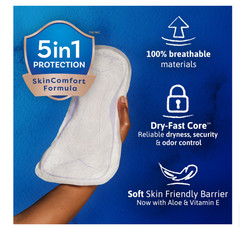 Tena Incontinence Pads, Bladder Control & Postpartum for Women, Overnight Absorb