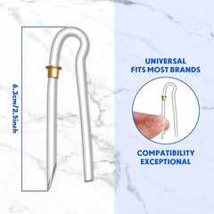Hearing Aid Tubes Replacement 12 Pack Clear Gold Lock Earmold Tubing