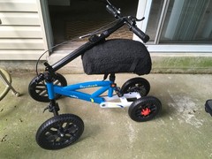BlessReach All Terrain Foldable & Compact Steerable Knee Scooter Senior 300lb