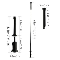 Flexible Claw Grabber Tool Claw Picker 24.4in, Bendable Hose Reacher Claw Black