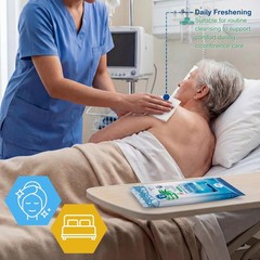 MED PRIDE Hospital Wipes for Bathing, Waterless Rinse Free Bath Wipes for Adults