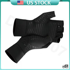 1 Pair Copper Arthritis Compression Gloves Hand Support Pain Relief Joint Self