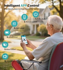 Smart Electric Wheelchair for Adults & Seniors – Auto Folding & APP Control