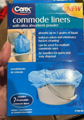 cartex commode liners 5 boxes with 7 per box brand new in package