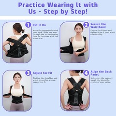 SFSSCDF Back Brace Posture Corrector for Women and Men Vertical M