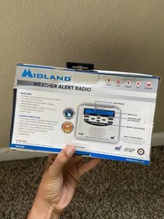 Midland WR120B NOAA Weather Alert Radio White Backlit LCD Alarm Clock w/ AC