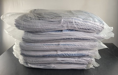 BULK PACK OF 72 Adult Bibs 22×42 Absorbent Clothing Protector Bib Blue Striped