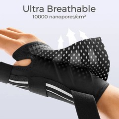 Wrist and Thumb Brace for Left or Right Hand, Fits Palm 8.5“-10“, L/XL, White