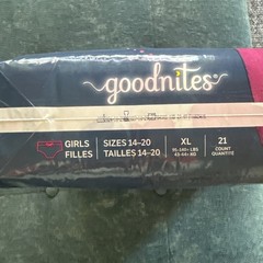 Goodnites Girls‘ Nighttime Bedwetting Underwear, XL 95plus Lb 21 Count